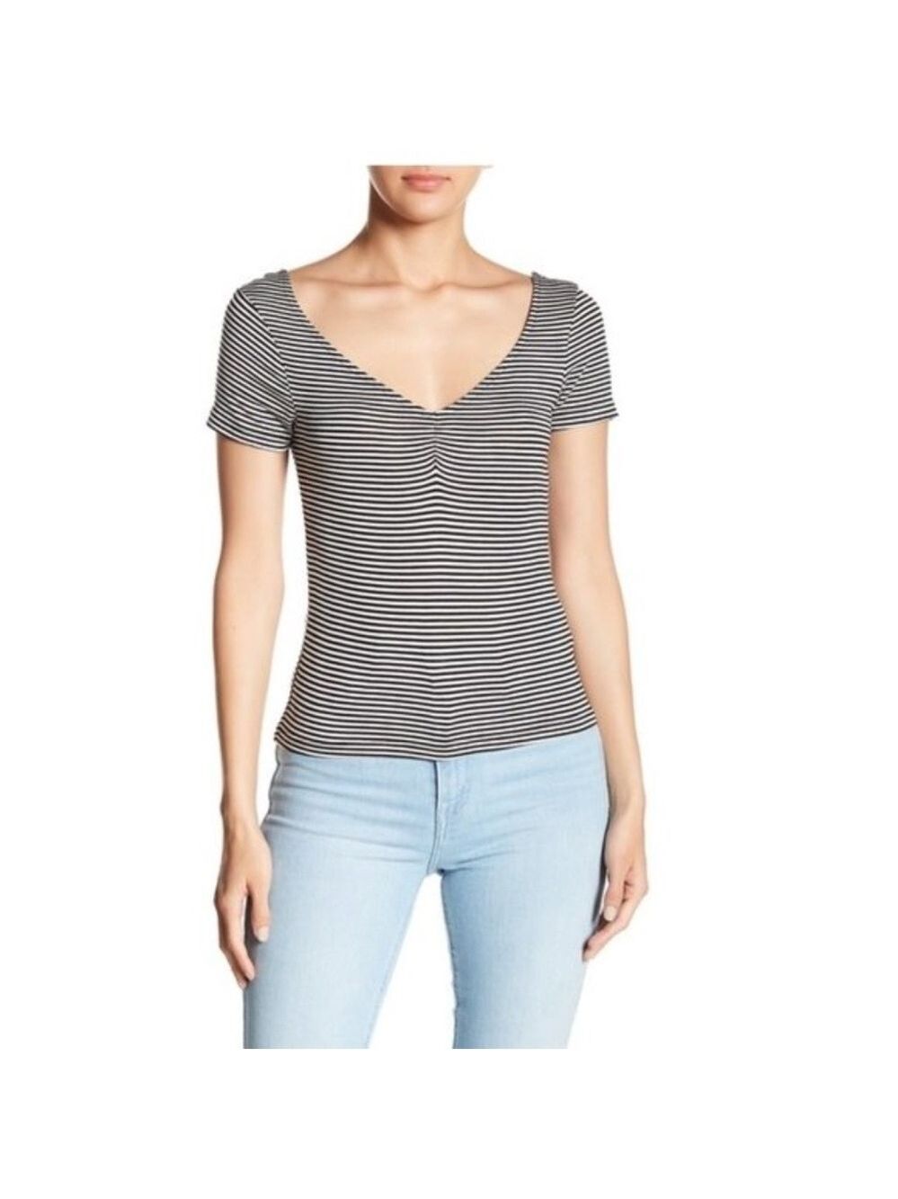 Ten Sixty Sherman Striped V-Neck Tee